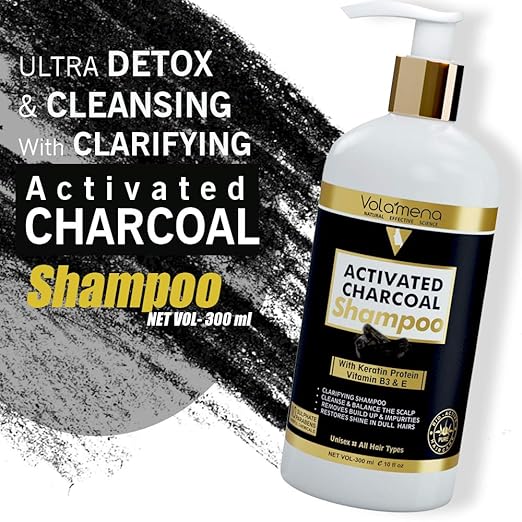 Volamena Activated Charcoal Hair Shampoo - 300 ml