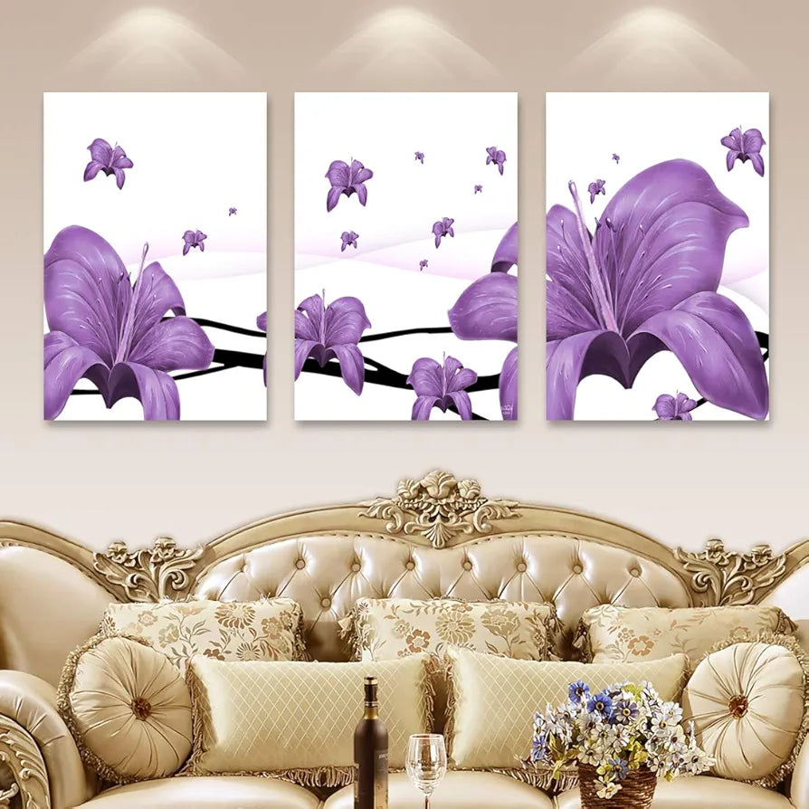 Rangoli MDF 3 Pcs Wall Poster 12x18 Inch Decorative Wall Art P-4 Design-22