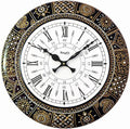 RoyalsCart Floral Designer Painting Wooden Antique Analog Wall Clock Clock Size - 40 cm x 40 cm [KTWC281D] Designer Painting