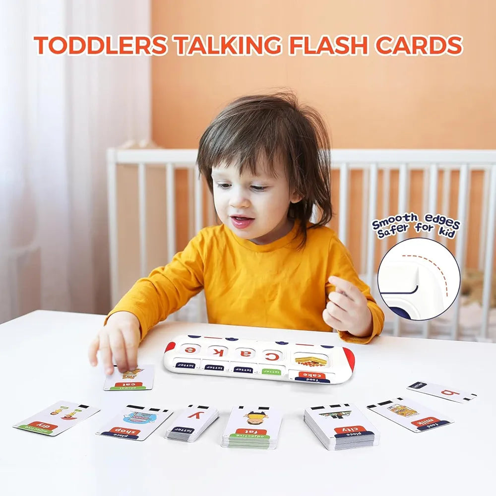 Lefan Spelling & Talking Flash Cards for Toddlers, Alphabet Learning Toys, Speech Therapy Toys CVC Words Spell Games ABC Flash Cards with 218 Sight Words Toddler Toy Gifts for Kids