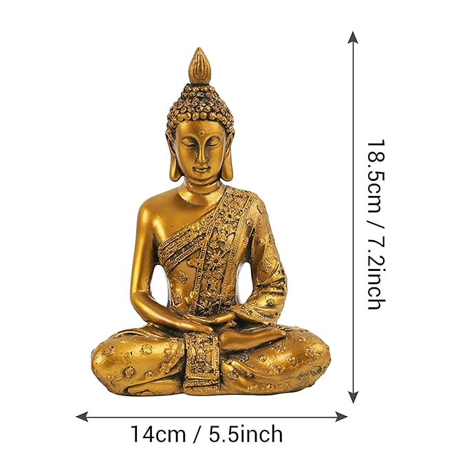 Tied Ribbons Decorative Buddha Idol Statue Showpiece Decoration Items for Home Decor