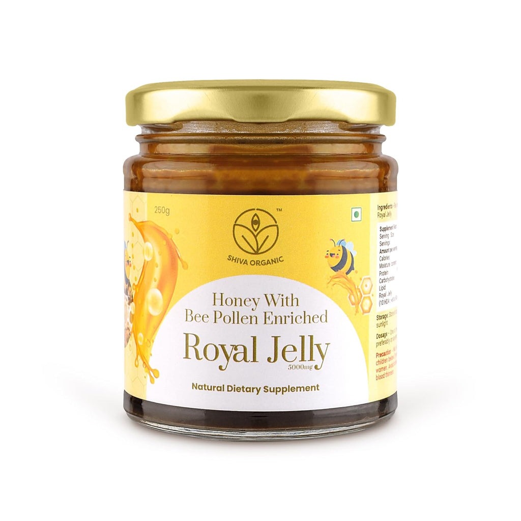 Shiva Organic Honey With Bee pollen Enriched Royal Jelly - 250 gms