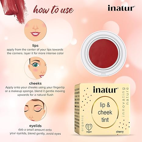Inatur Cherry Lip & Cheek Tint - 4 gms