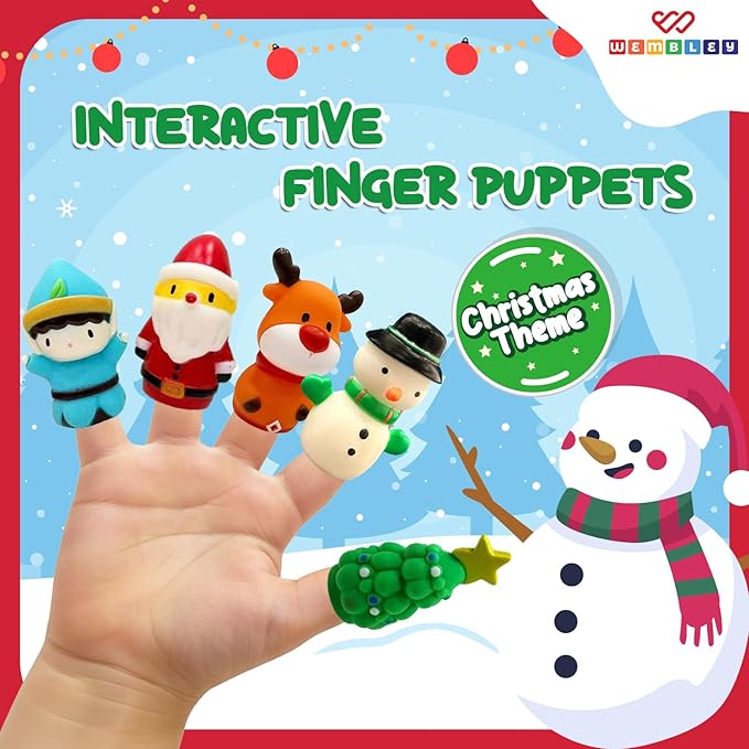Wembley Christmas Interactive Finger Puppets Set of 5