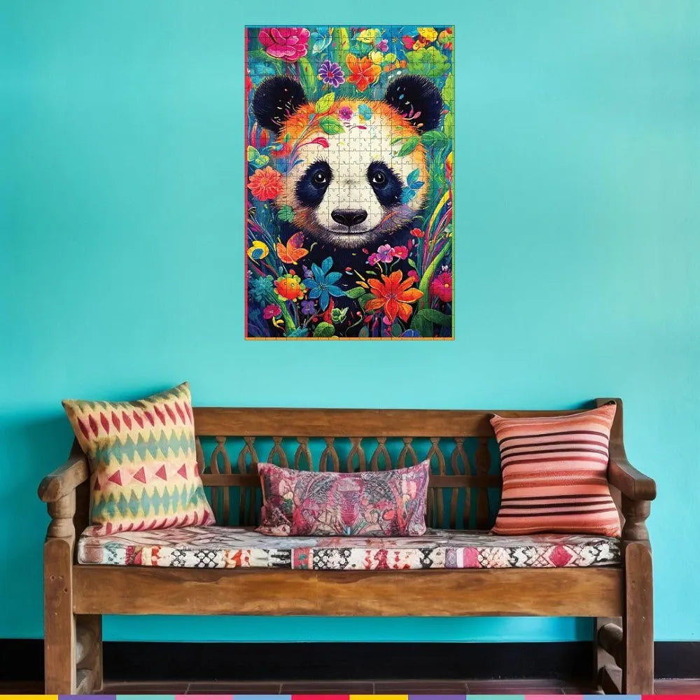 Playhills Spirit Animal The Bambootiful Panda 500 Piece Wooden Puzzle for Adults & Teens