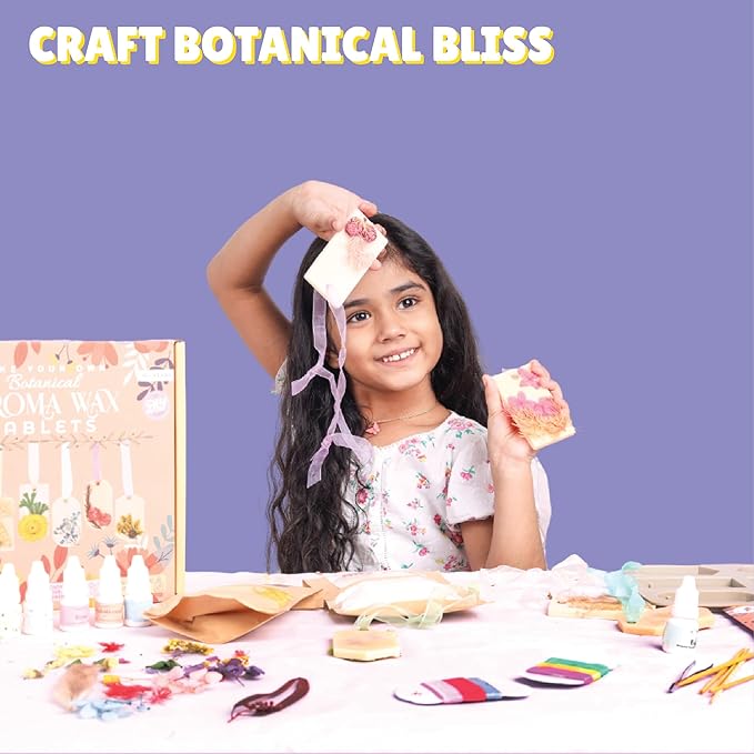 Kalakaram Aroma Wax Tablet Making Diy Kit | Botanical and Floral Fragrances Wax Tablet Making Kit for Room Fragrances