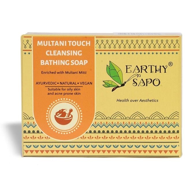 Earthy Sapo Handmade Multani Touch Cleansing Bathing Soap - 100 gms