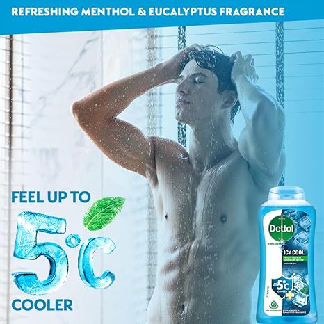 Dettol Icy Cool Body Wash and Shower Gel - 250 ml (Pack of 3)