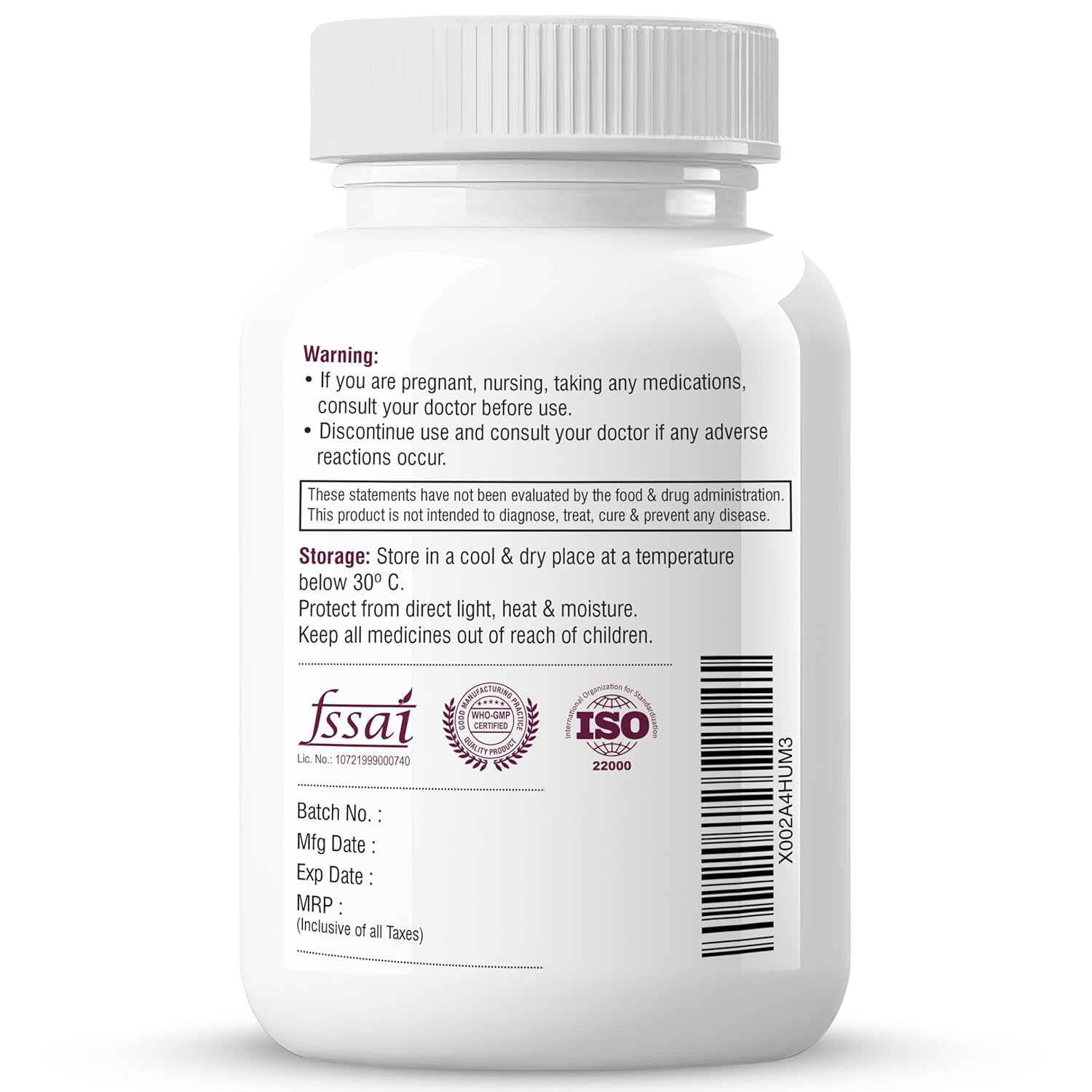 Biotrex Nutraceuticals Probiotics 50 Billion With 150mg Prebiotics Supplement For Gut Health - 60 Capsules