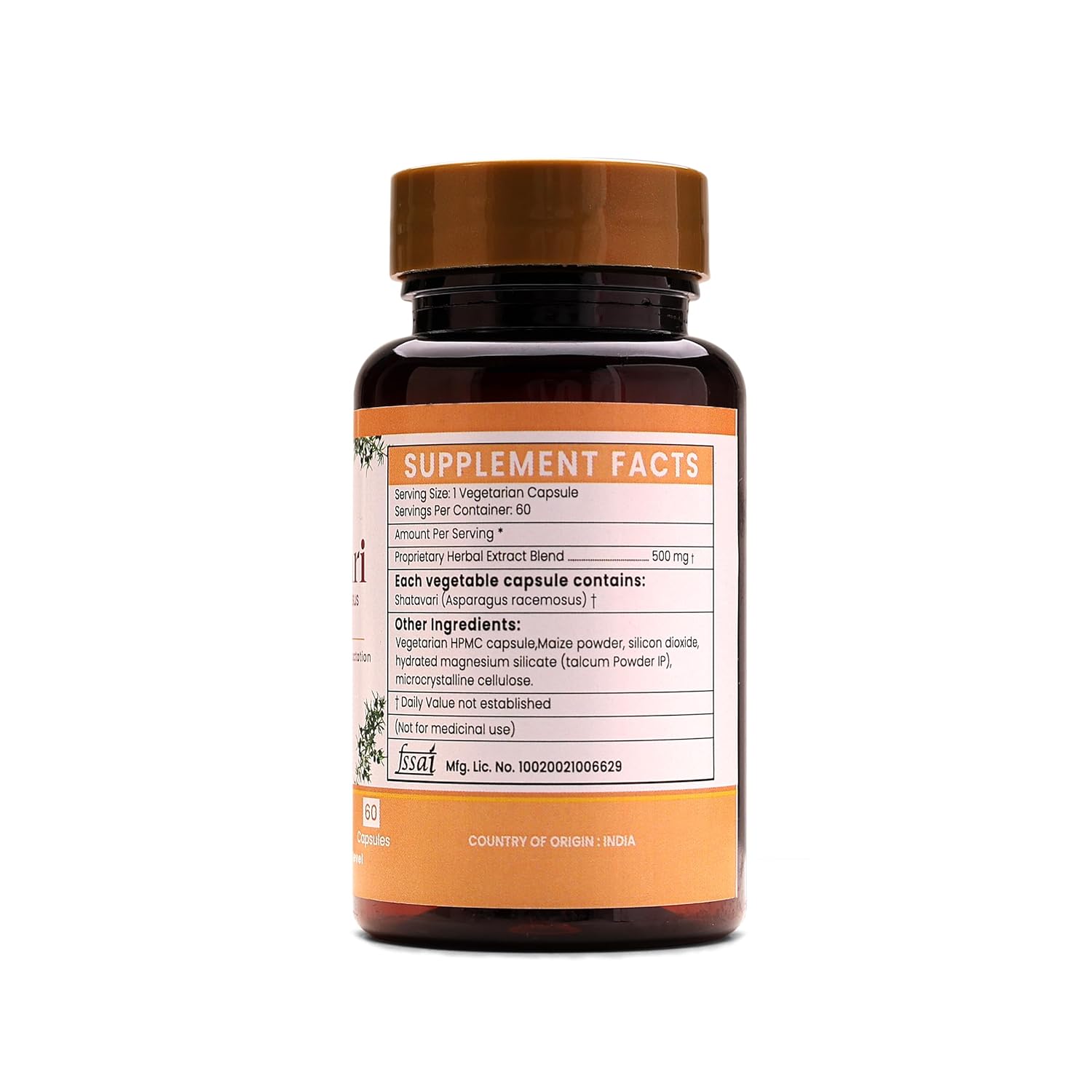 Ayurleaf Herbals Shatavari Capsules - 60 Caps Pack of 2