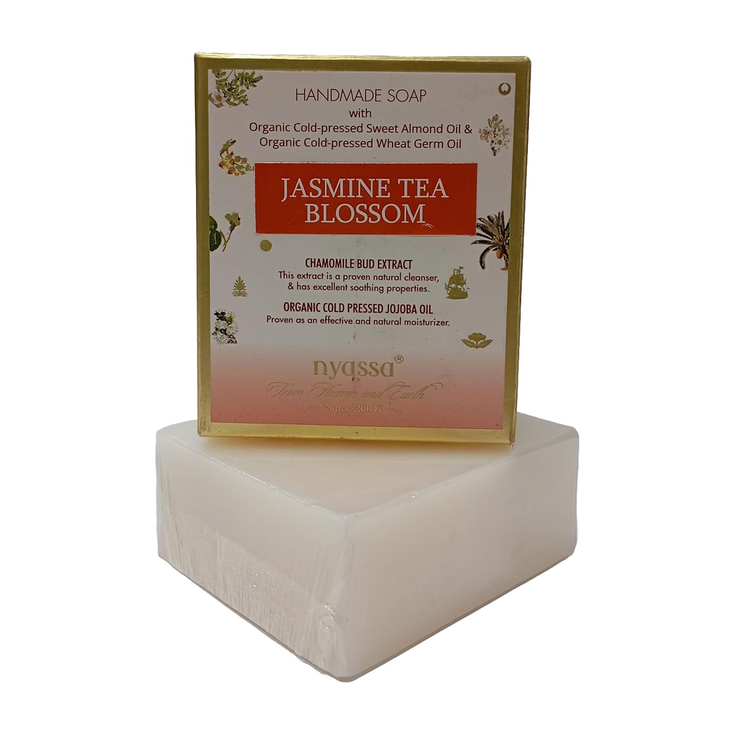 Nyassa Premium Jasmine Tea Blossom Handmade Soap | All Skin Type - 150 Gms