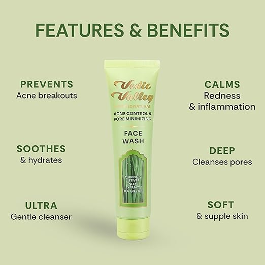 Vedic Valley Face Wash Acne Control & Pore Minimizing - 100 gms