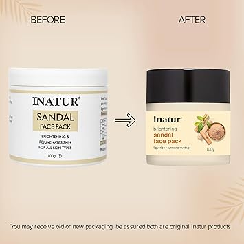 Inatur Sandal Face Pack Control Blemishes Pigmentation - 100 gms