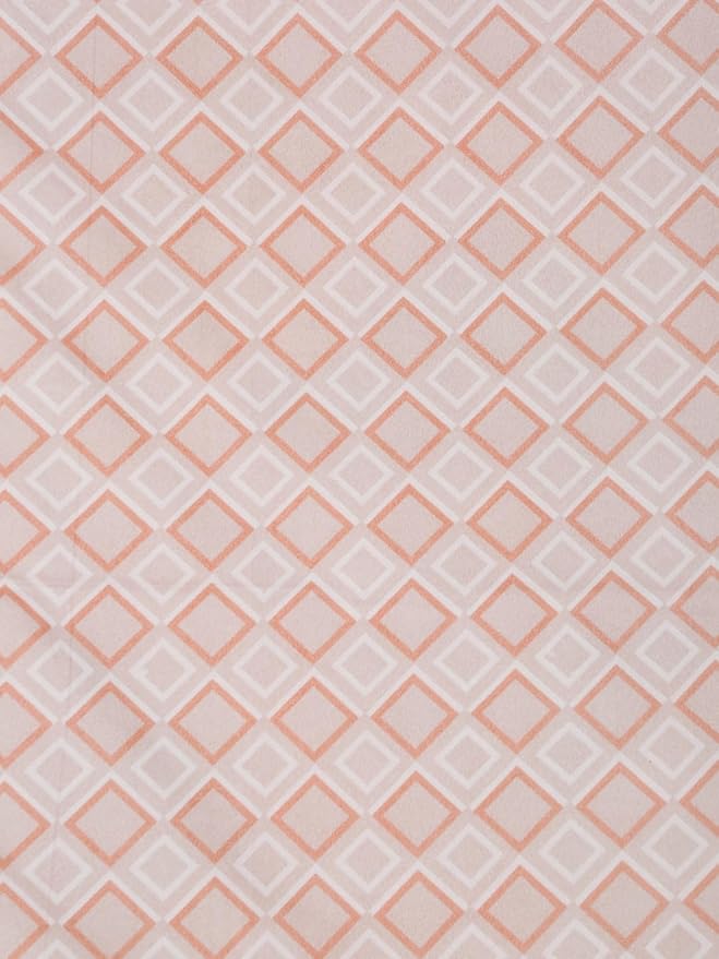Cortina Ultra-Soft Microfiber Reversible 120 GSM Abstract Single AC Blanket Quilt Dohar | Peach