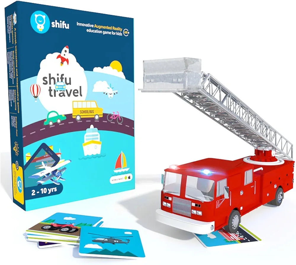 PlayShifu 60 Vehicle Flashcards for Kids 4D Educational iOS and Android Travel Augmented Reality Based Fun Learning, Interactive Game