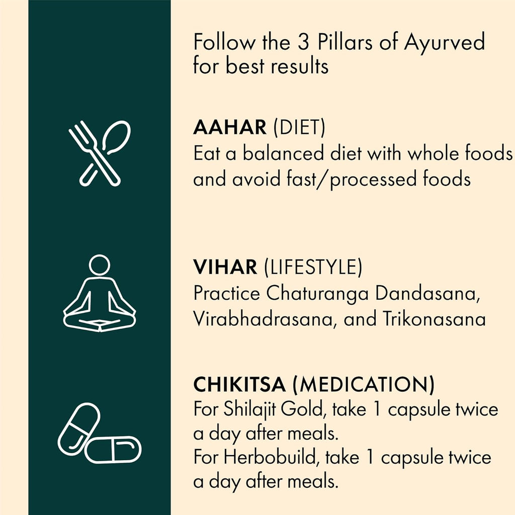 DR. VAIDYA'S new age ayurveda Combo For Men (Shilajit Gold 30 capsules & Herbobuild 30 capsules)