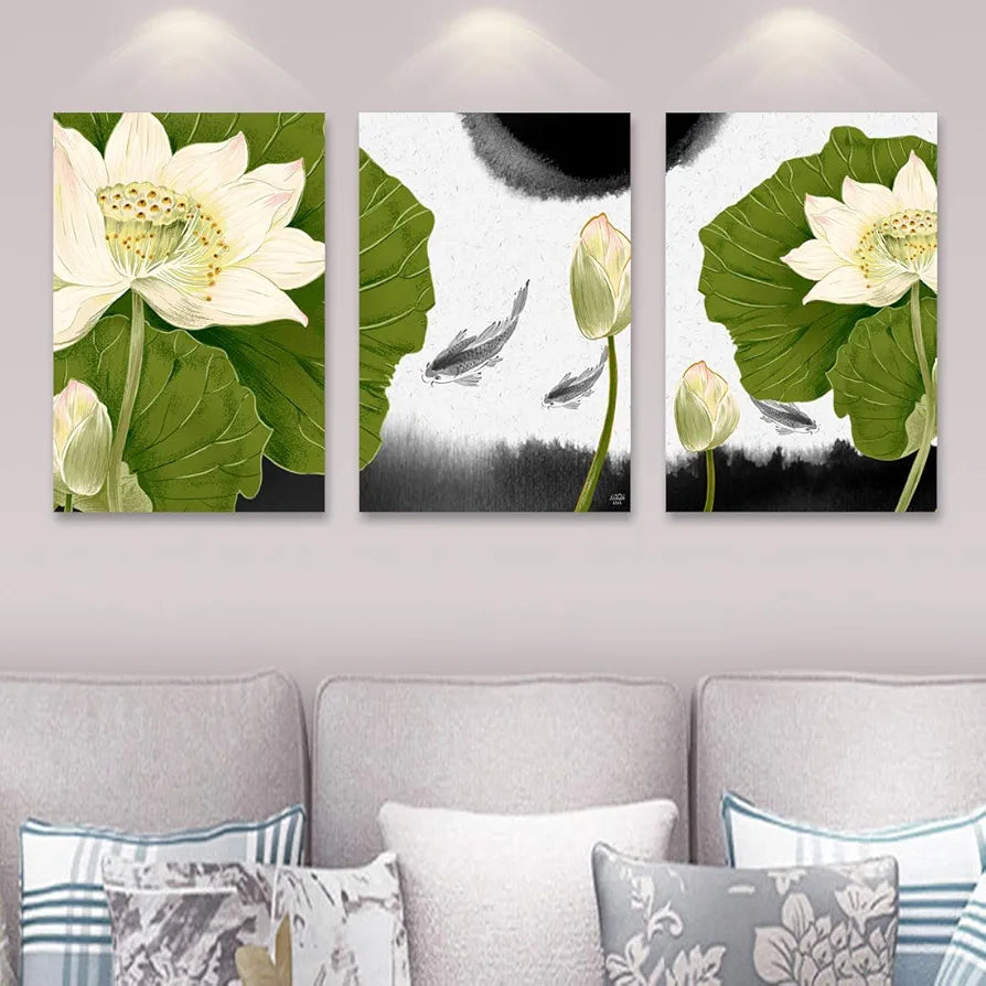 Rangoli MDF 3 Pcs Wall Poster 12x18 Inch Decorative Wall Art P-4 Design-18
