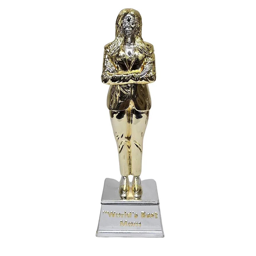 Gold Art India Best Mother Trophy FigurineGold & Silver Plated