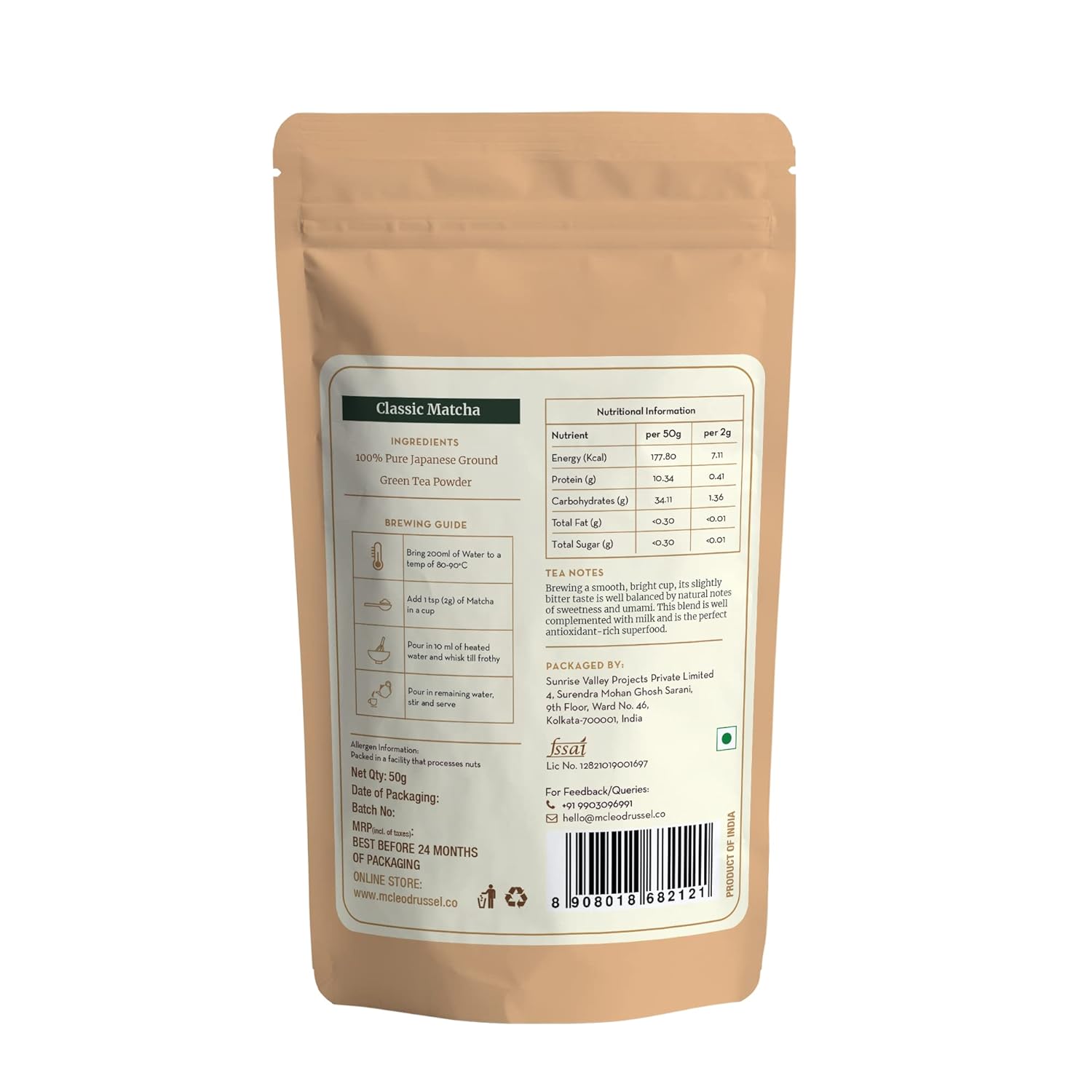 McLeod Russel 1869 Classic Matcha - 50 gms