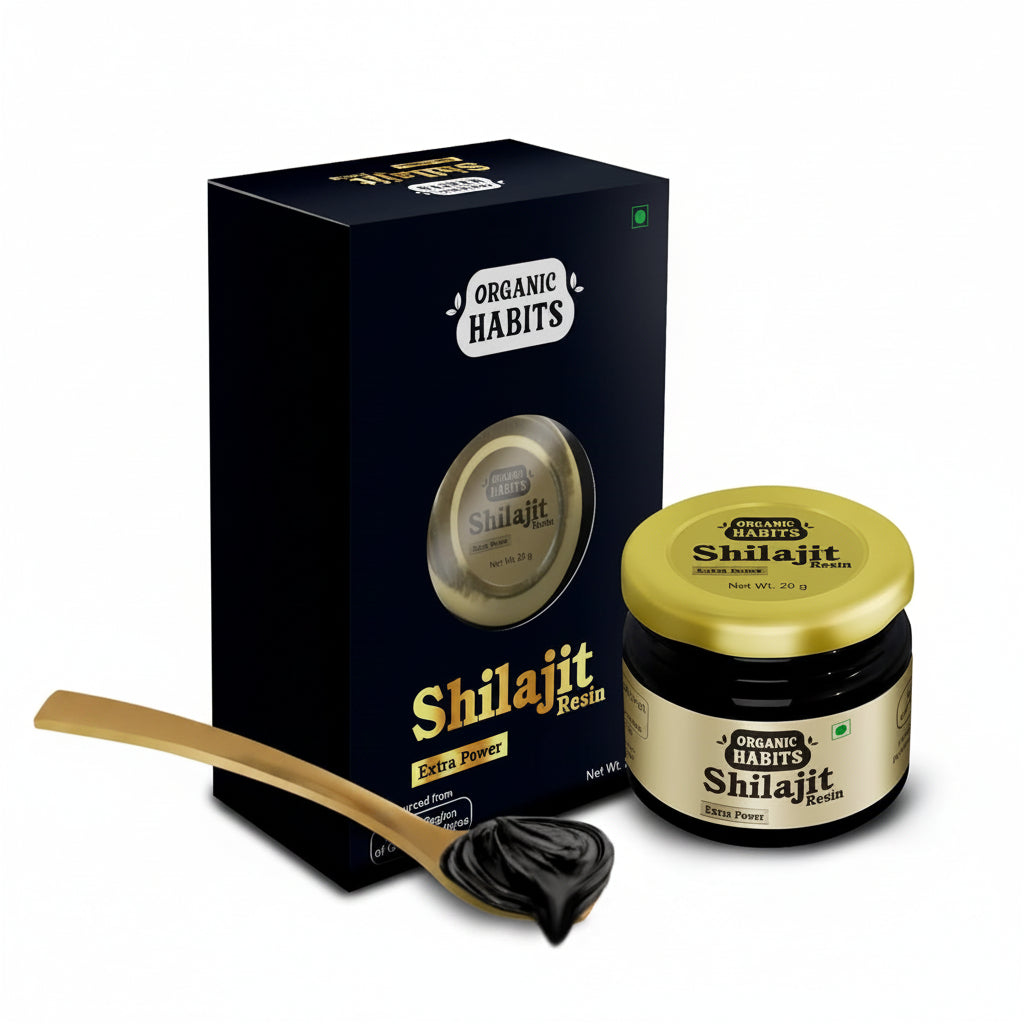 Organic Habits 100% Pure Himalayan Shilajit/ Shilajeet Resin Extra Power - 20 Gms