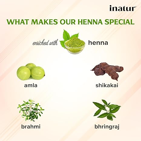 Inatur Henna Powder Organic Hair Colour - 100 gms