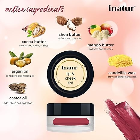 Inatur Coral Lip & Cheek Tint - 4 gms