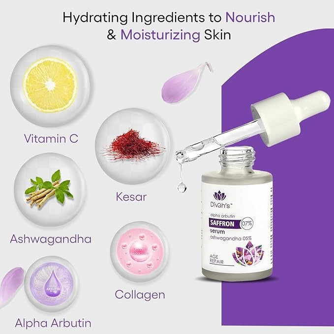 Divah's Saffron & Ashwagandha Face Serum - 30 ml