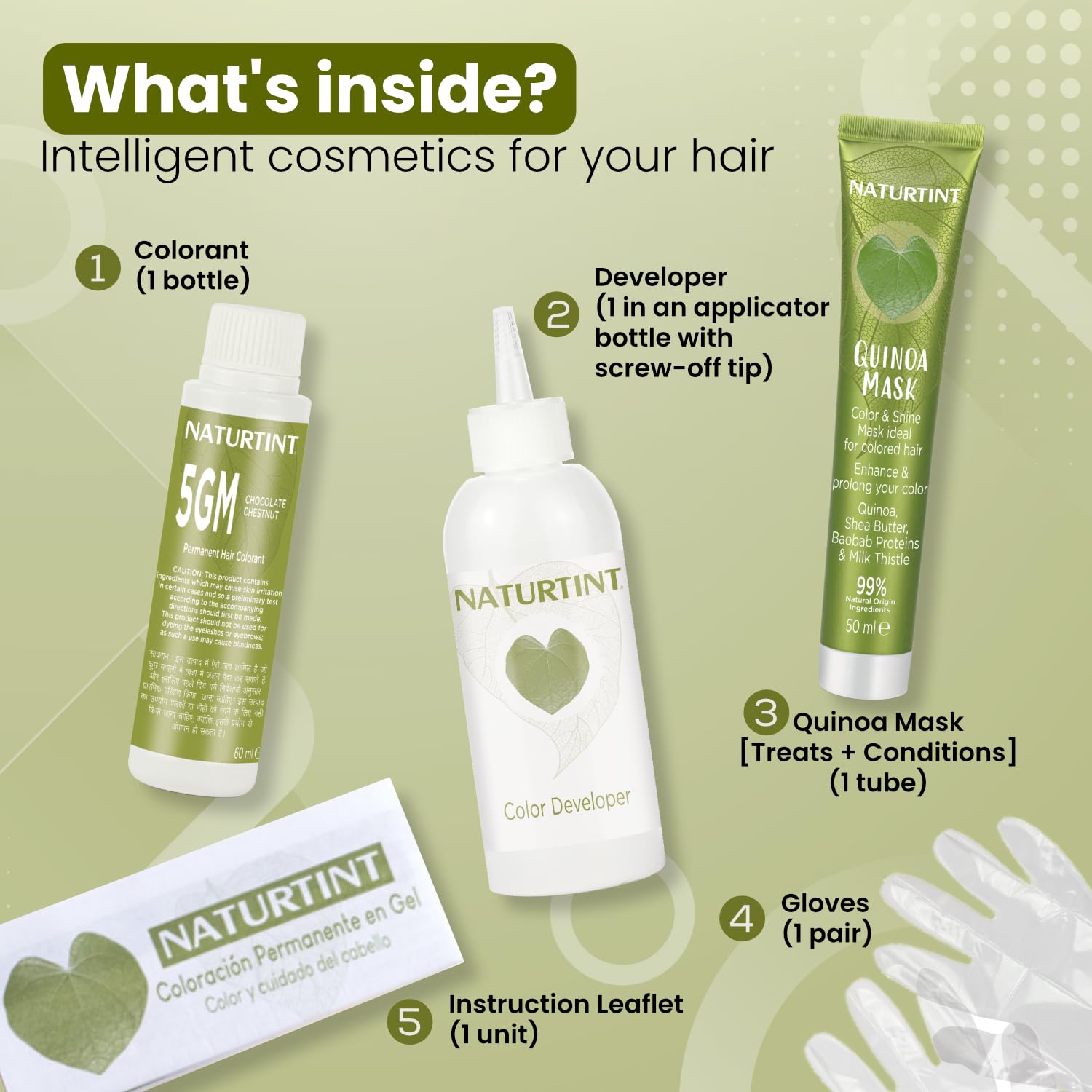 Naturtint Permanent Hair Colour Gel Chocolate Brown 5GM | For Optimal Scalp Care | Long Lasting Hair Colour | Ammonia Free Vegan | No Parabens | Enriched with Olives & Organic Shea Butter