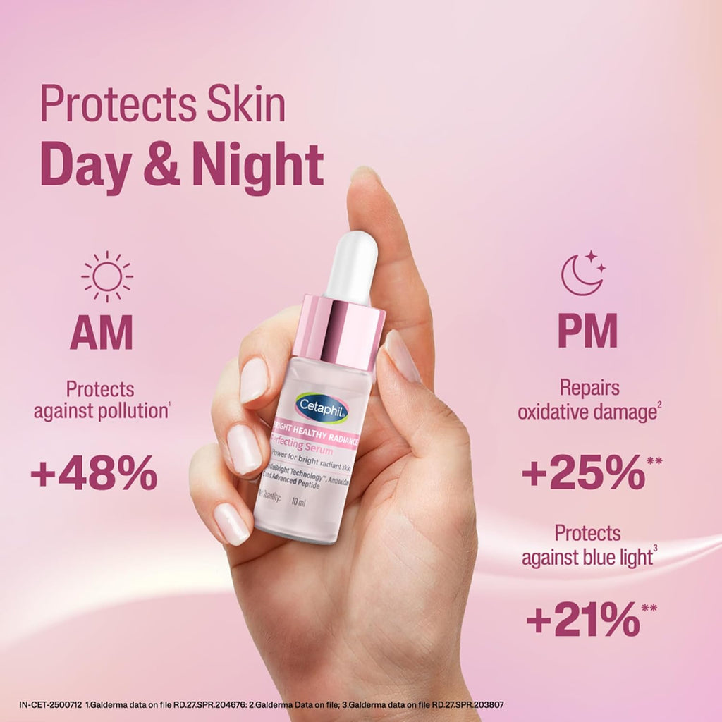 CETAPHIL Bright Healthy Radiance Perfecting Serum | 10ml | GentleBright Technologyâ„¢ with Antioxidant C and Advanced Peptide | 7x POWER for Radiant Sensitive Skin | Fragrance Free