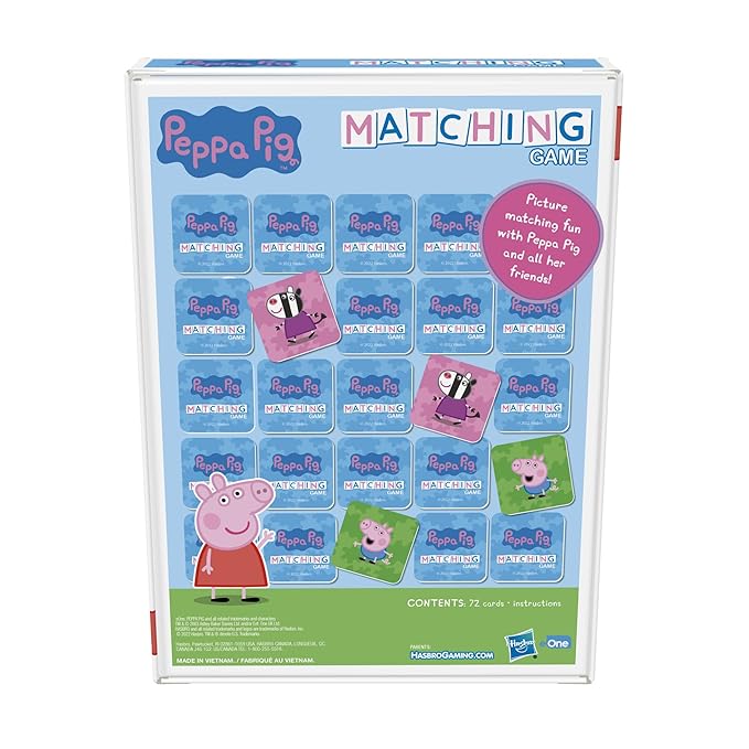 Hasbro Gaming Peppa Pig Matching Game for Kids Ages 3 and Up