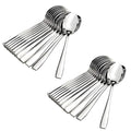 Parage 24 Pieces Stainless Steel Spoons Set, Dinner Spoon Length 16cm, Food Grade Silverware for Home & Kitchen