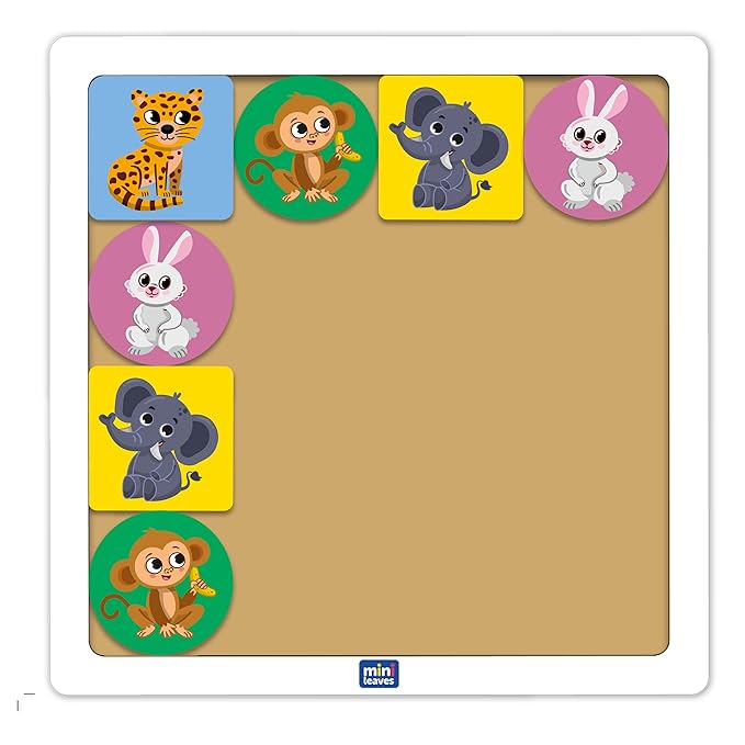 Mini Leaves Sudoku Puzzles Travel Toys for Kids 4 to 6 Years Old | Learning Toys | Wooden Sudoku Brain Toys Animals