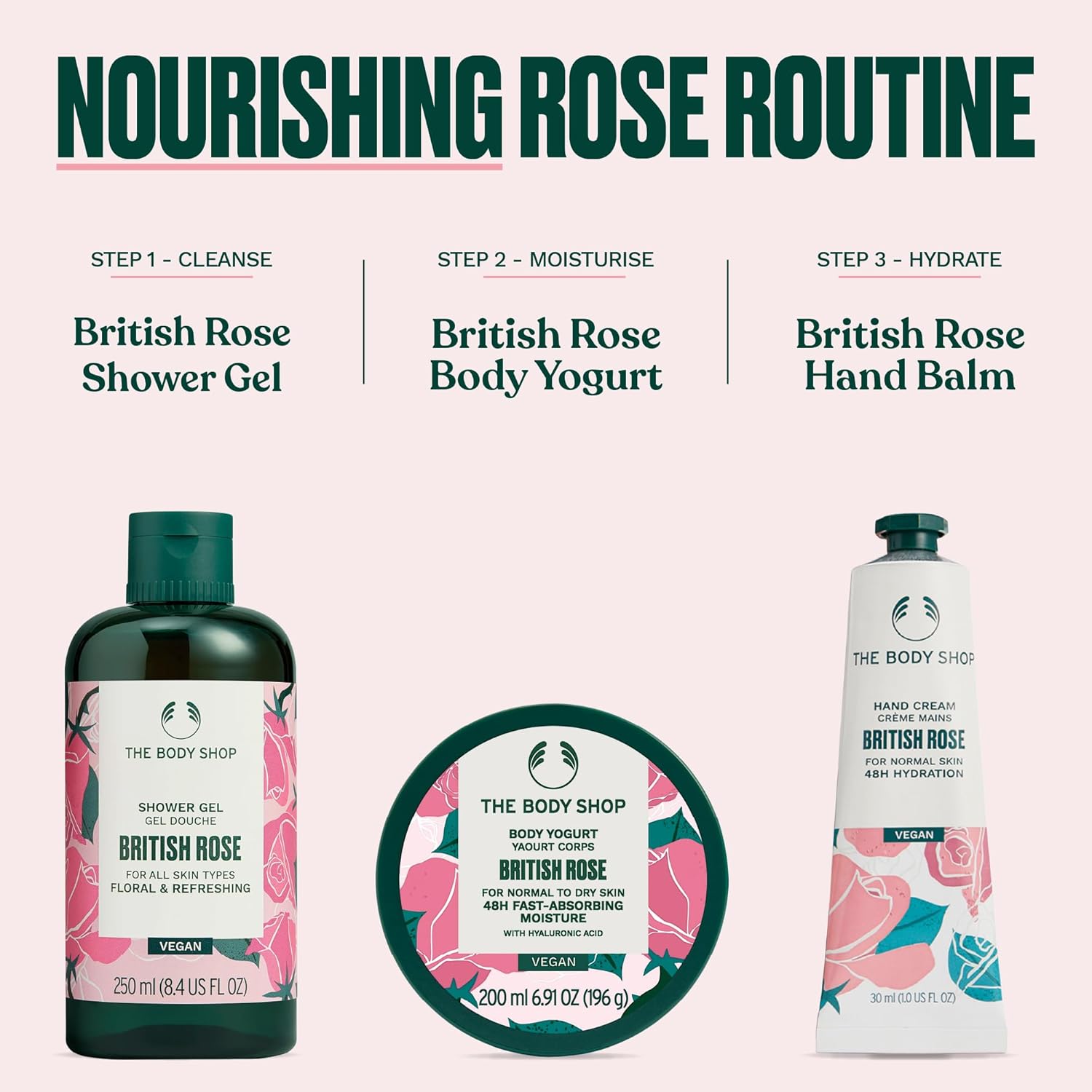 The Body Shop Vegan British Rose Body Yogurt, 200 Ml