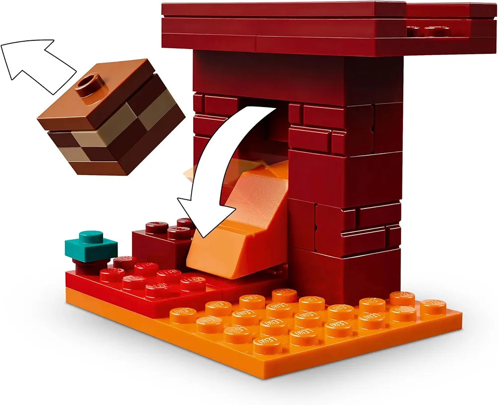 Lego Minecraft The Nether Lava Battle Gamer Toy for Kids 21266 Building Blocks Toys for 6+ Gift for Boys and Girls