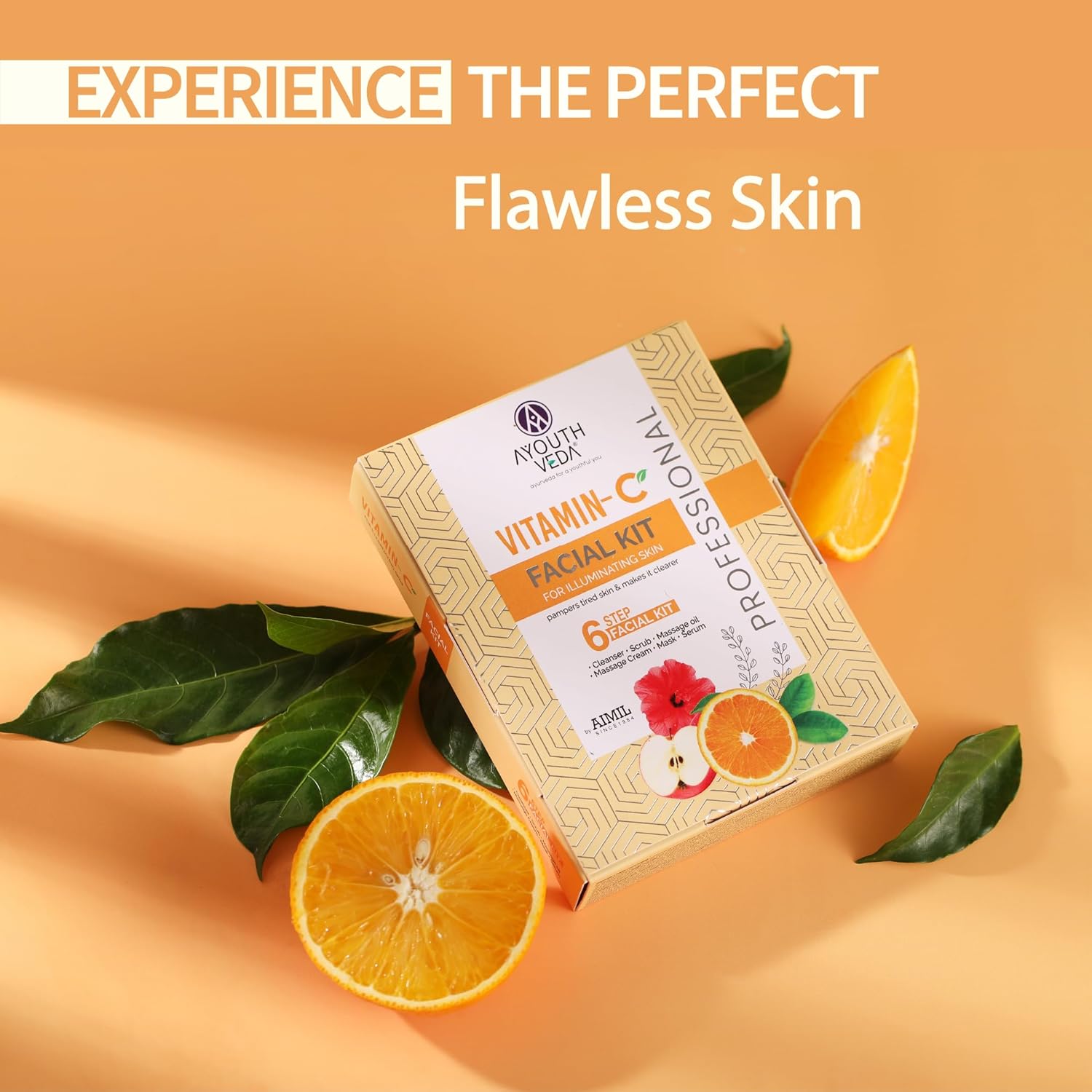 Ayouthveda Vitamin C Facial Kit, For Illuminating Skin, Vitamin C, Brightening facial kit, Skin care kit for glowing 40g Kit.