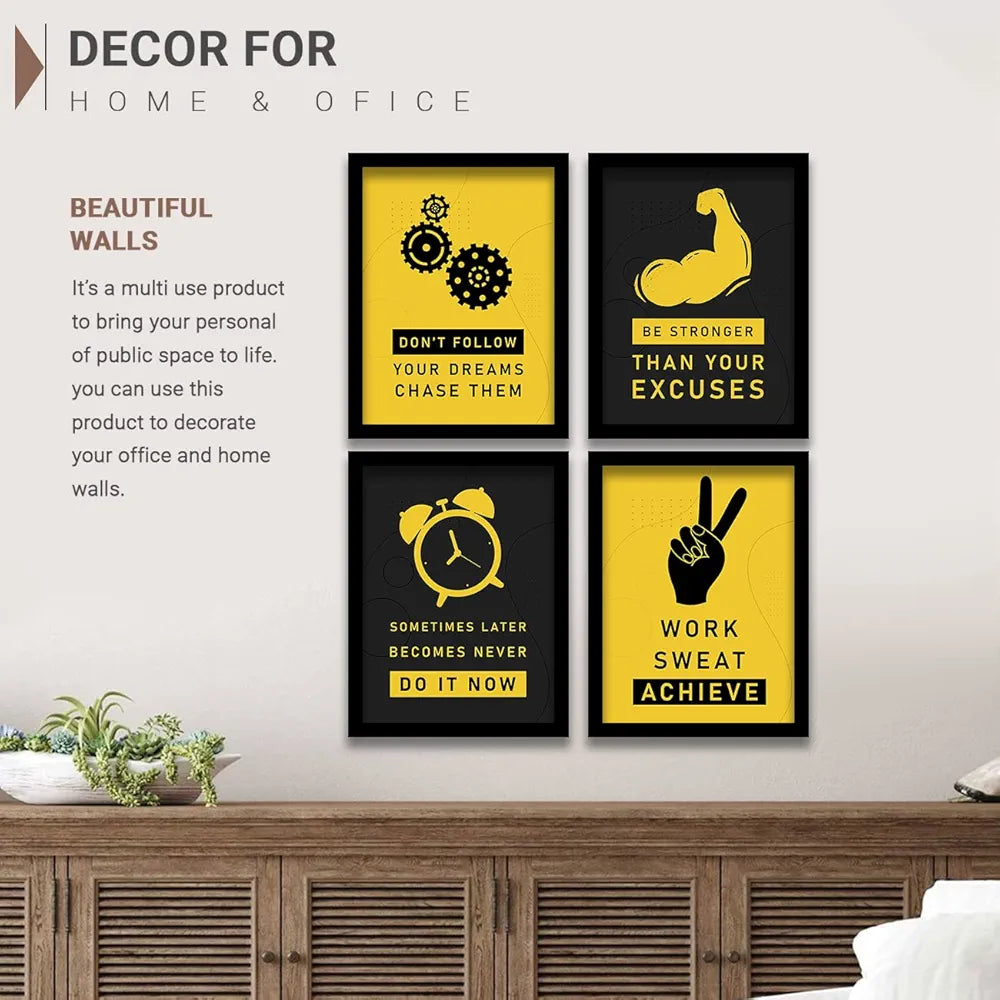 Kotart Dont Follow Your Dreams Motivational Quotes Posters with Frame