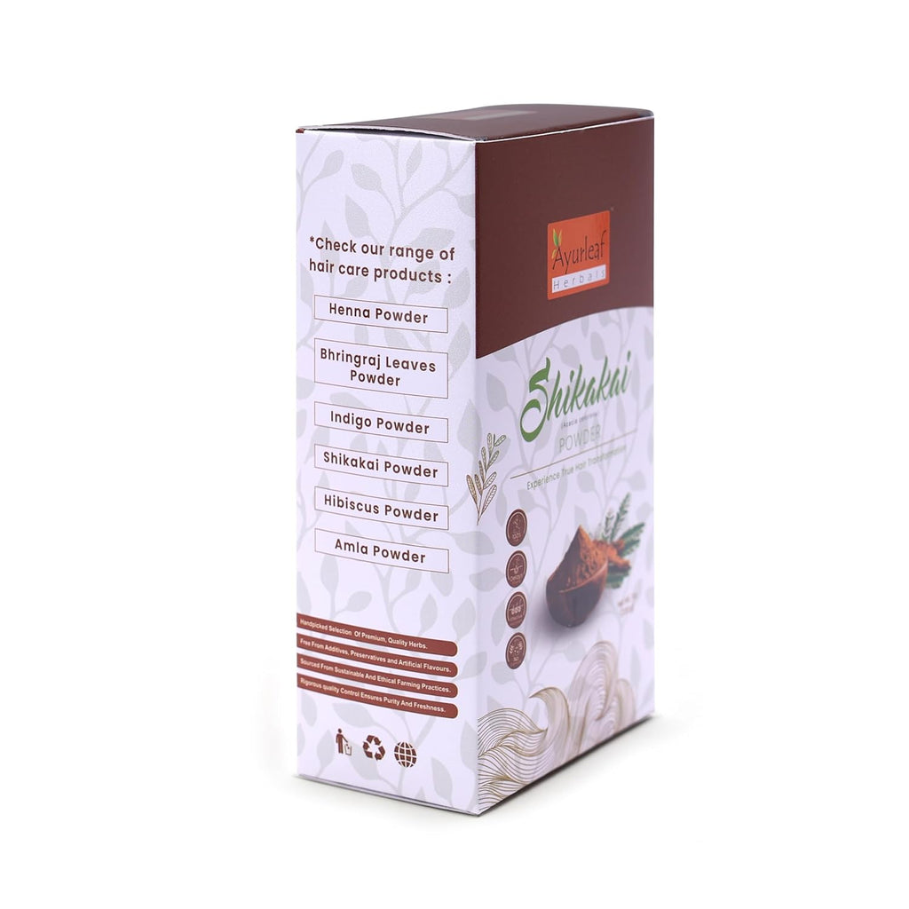 Ayurleaf Herbals Shikakai Powder | for Reduces Hair Fall & Hair Growth - 200 Gms