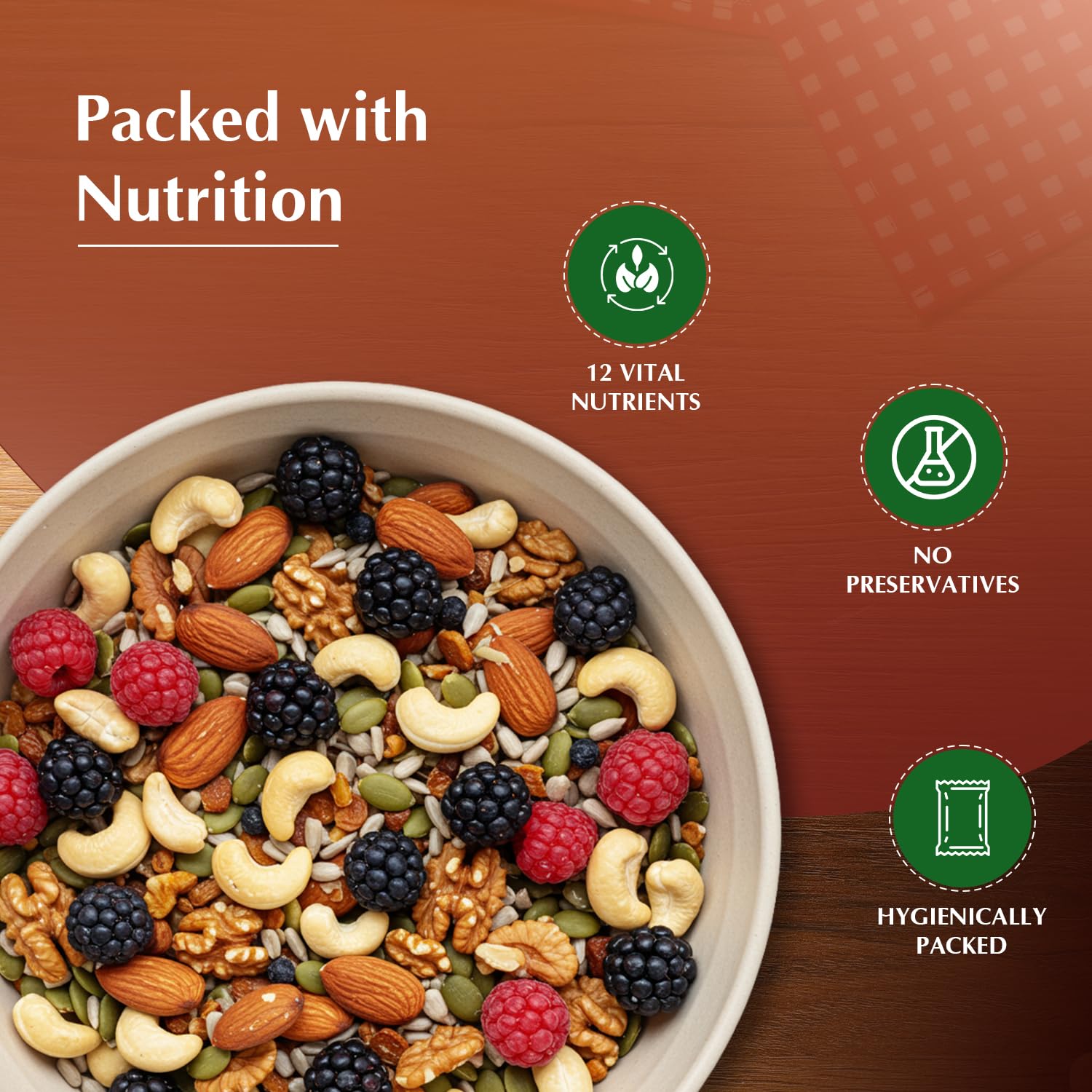 Vedaka Dry Fruits and Nuts Mix | 200 g | Almond, Cashew, Walnut, Pistachio, Cranberry and Raisin | Healthy Snacking