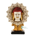 Indicast Resin 10.5" Idol Buddha Head Sculpture Statue Decorative Showpiece Collectible Figurine for Home & Office