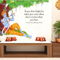 Rawpockets Decals Lord Krishna Flute Bhagavad Gita Quote Extra Large Size Wall Sticker