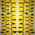 Reusable Artificial Flowers Hanging Garlands with Mango Leaf Artificial Marigold Genda Flowers Toran Pack of 3 Yellow With Leaf