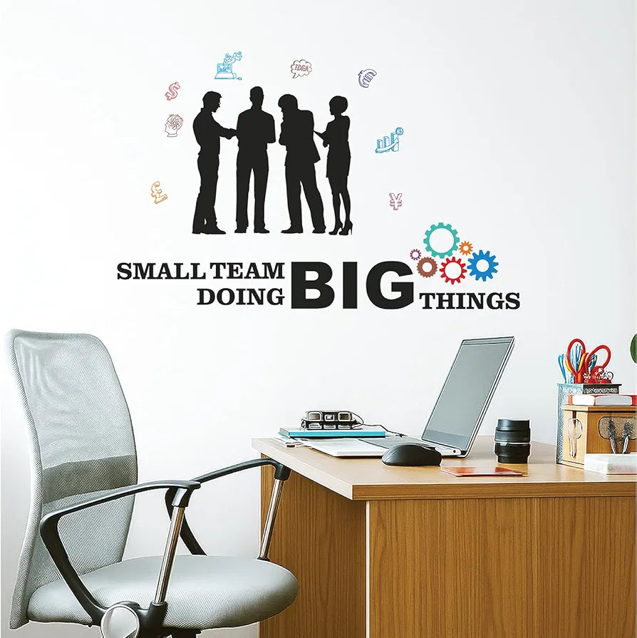 StickMe Small Team Doing Big Things Office Inspirational Motivational Quotes Wall Sticker Large - 150 x 90 cm