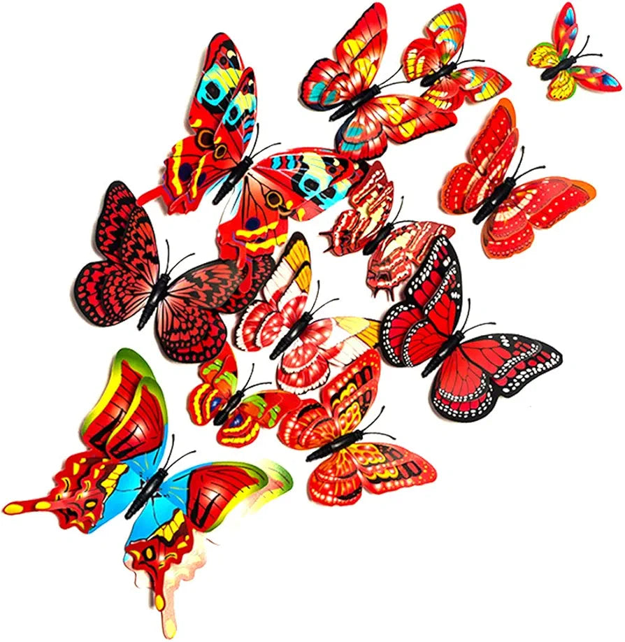 Rangoli Butterfly Wall Stick or Magnet Self Adhesive Removable PVC Design-20