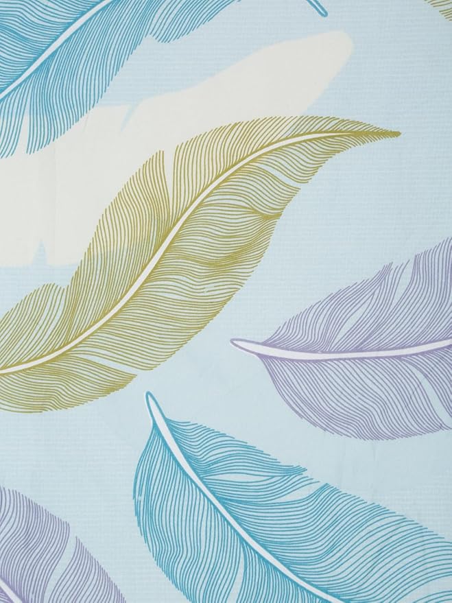 Cortina Ultra-soft Microfiber Reversible 120 Gsm Abstract Double Ac Blanket Quilt Dohar | Sky Blue