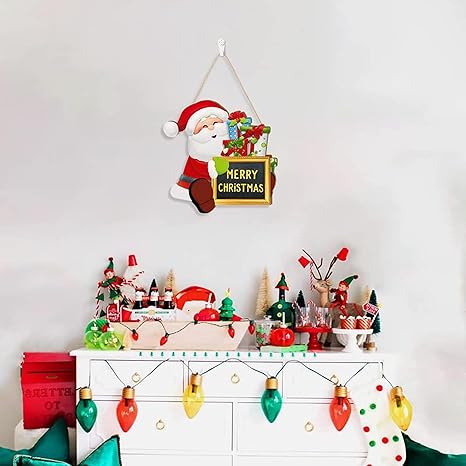 Angel Infinite Christmas Santa Claus Wooden Wall Hanging Wall Hanger For Home Decor Wall Art