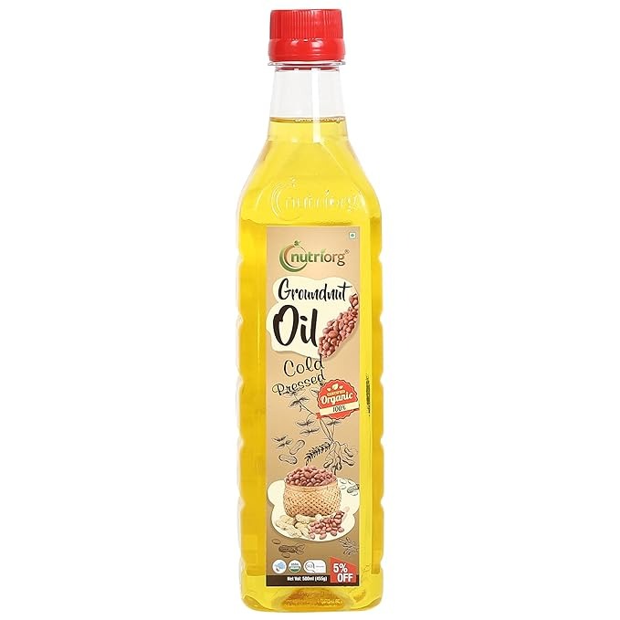 Nutriorg Cold Pressed Organic Groundnut Oil - 500 ml