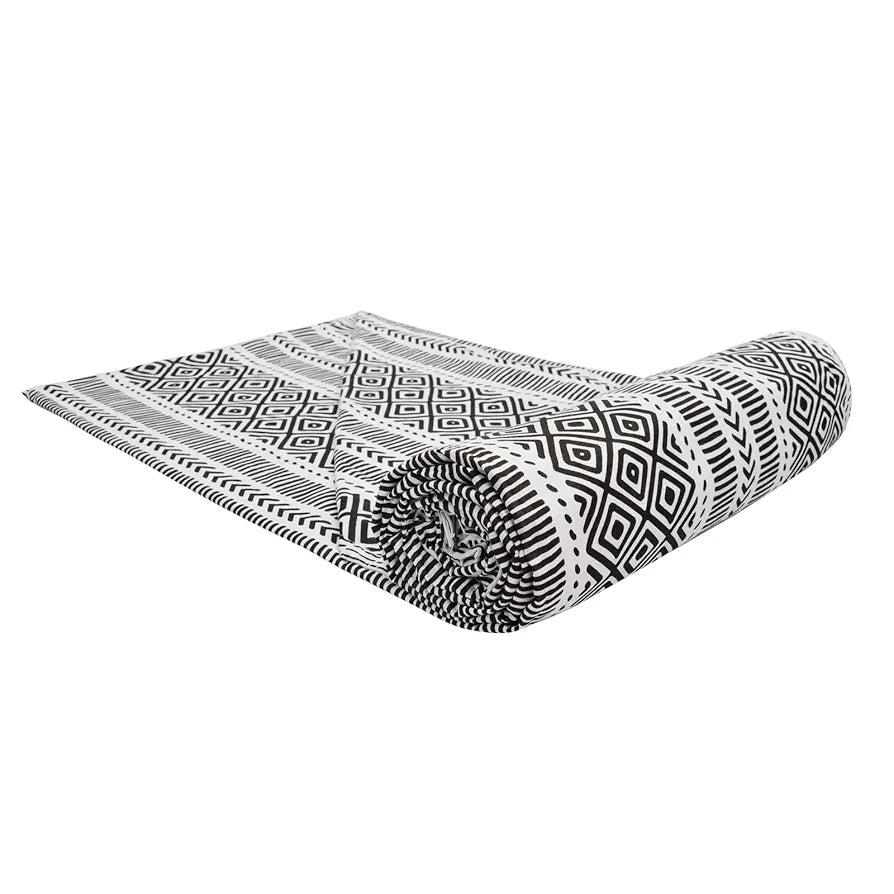 Trance Home Linen 150 GSM Pure Cotton Reversible Dohar Single Bed Size Ac Blanket Comforter Soft Light-Weight Bed Blanket 56 X 88 Inch Colour Azetic Black