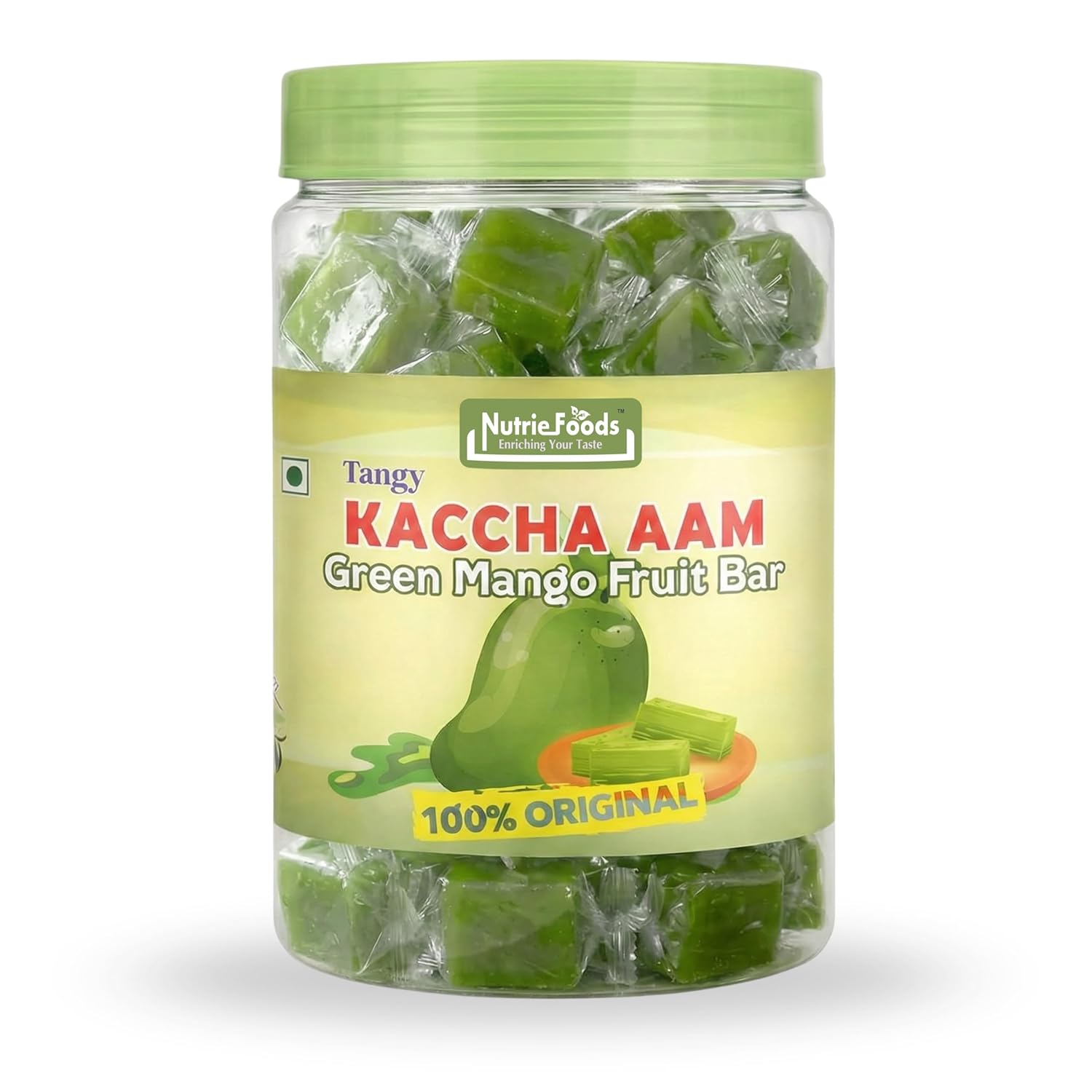 Nutriefoods Enriching Your Taste Kaccha Aam | Green Mango Fruit Bar | 100% Natural Fruit Candy | Premium Raw Mango Toffee (400gm)