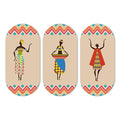 Artvibes African Women Dancing Warli Art Wooden Wall Hanger for Home | Set of 3