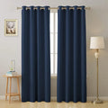 Cloth Fusion Blackout Door Curtains 7 Feet Long Set of 2 Colour Indigo Blue